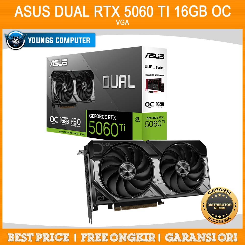 VGA ASUS DUAL RTX 5060 TI 16GB OC | RTX5060Ti 16GB GDDR7