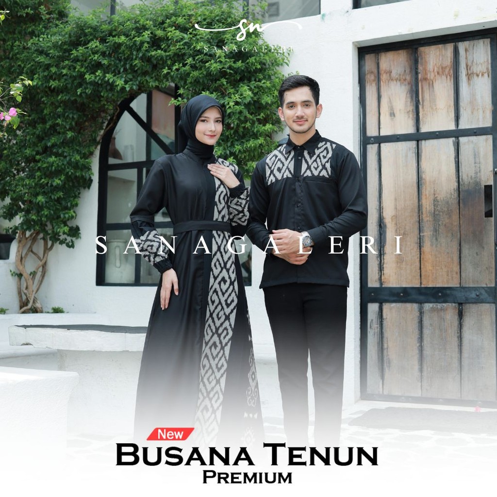 Set couple amira gamis tenun kondangan, set couple busana wanita tenun, set couple ethnic tenun tros