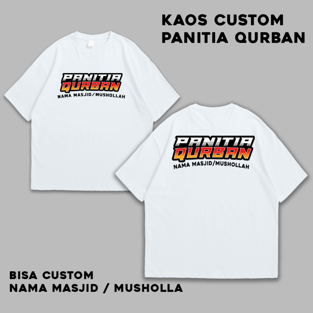 Kaos panitia qurban//Tshirt Custom Panitia Qurban//Custom bisa ganti nama//cotton combed