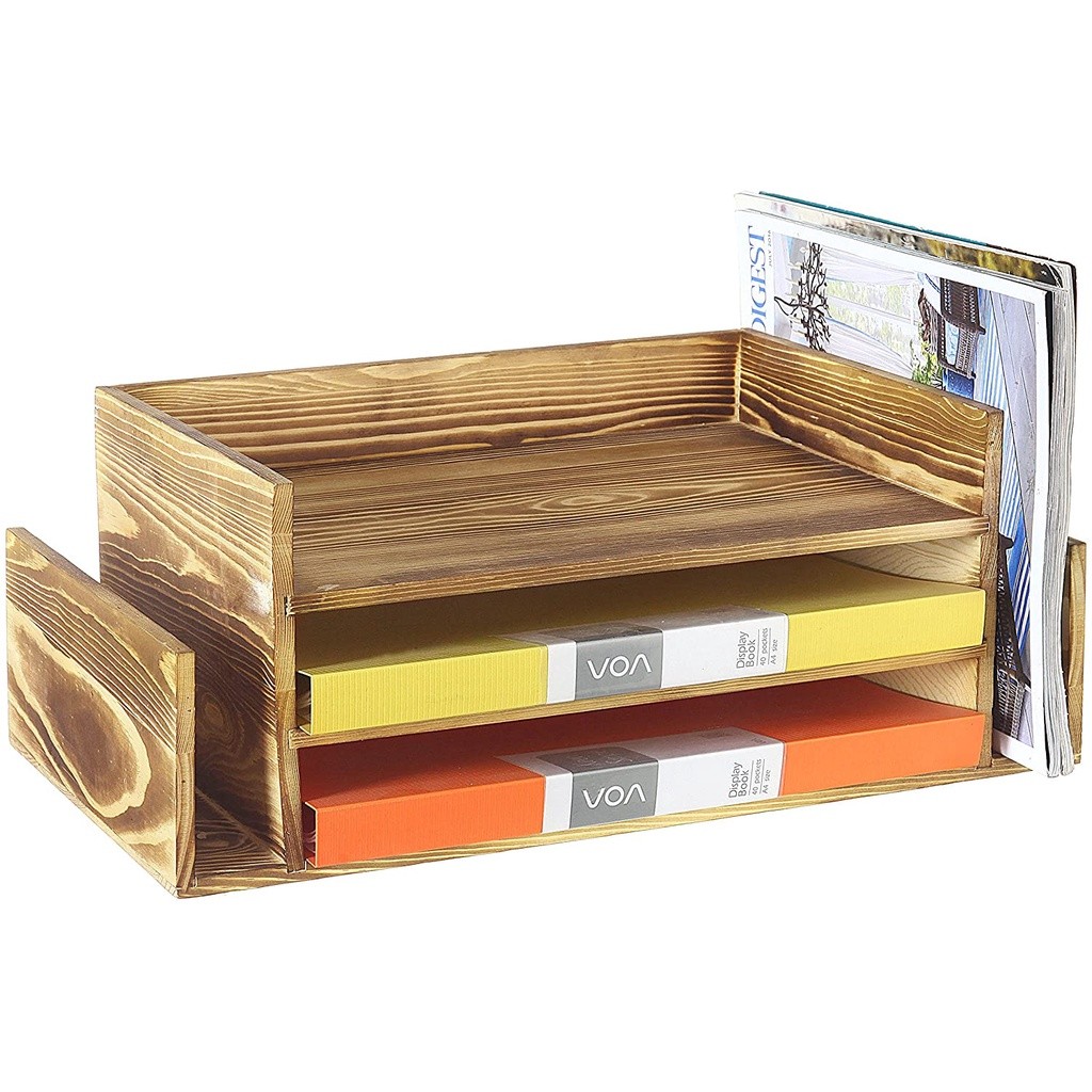 

ARFSHOP Nanhayu Diary - Rak File Dokumen Kertas F4 Surat Dan Arsip 3 Tingkat Bahan Kayu