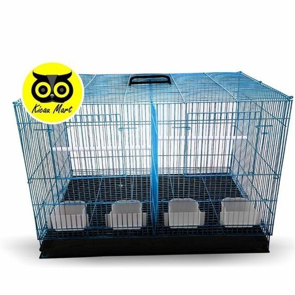 Sangkar Umbaran Kandang Sekat Size 60X40X42 Sangkar Kotak Besi Ternak Burung Lovebird Hewan Kucing A