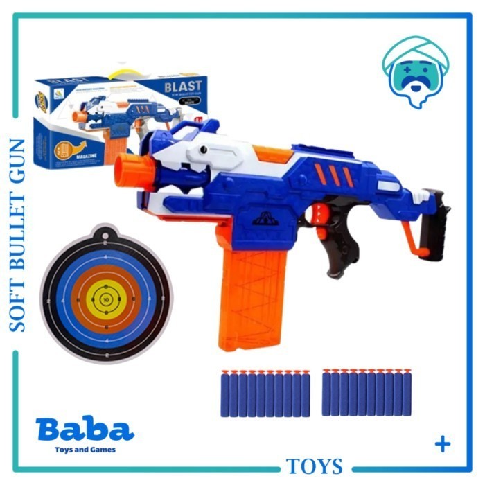 Mainan Tembakan Otomatis Soft Bullet Gun 9926 Not Nerf Rapidstrike