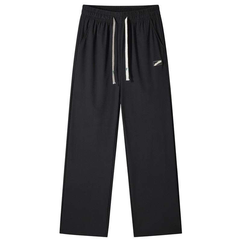 DISAI Celana Pria Panjang Kotak-kotak Kecil Ice Silk Fabric Keren Bernapas Elastisitas Pants K9026