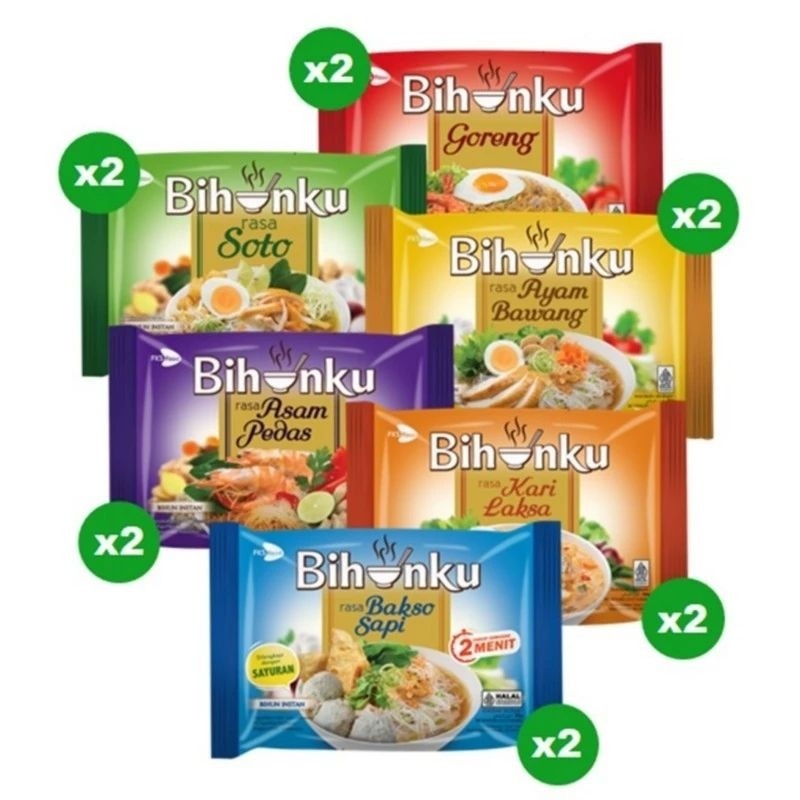 

Termurah Bihunku varian mix paket 12 pcs