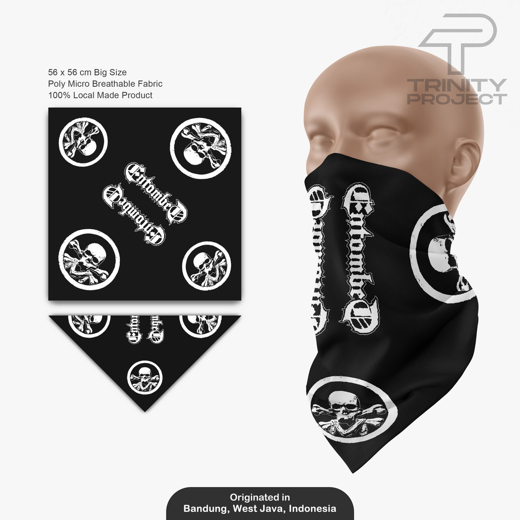 Entombed - Bandana /Paisley Masker Scarf /Band Death Metal /Bandana Slayer Unisex /Skena Aksesoris O