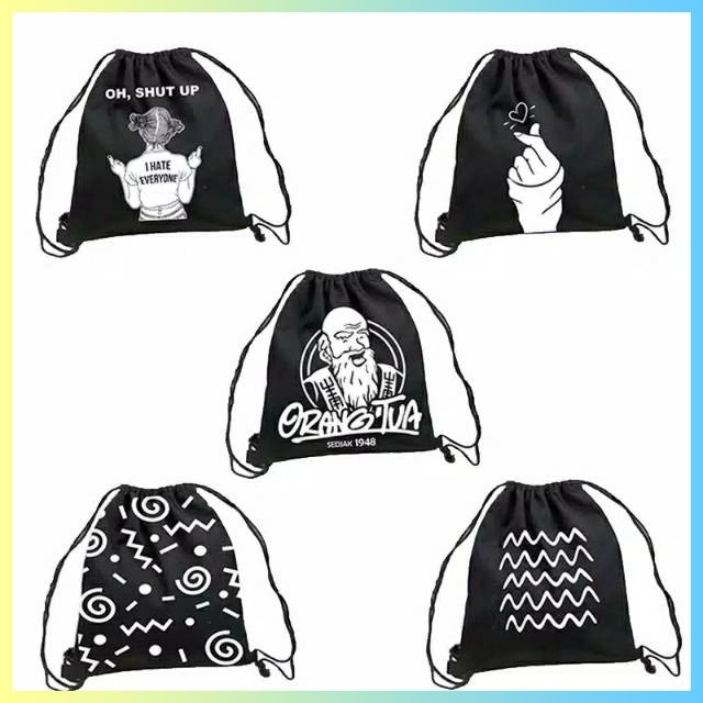 Tas Ransel Serut Pria Wanita Distro - Stringbag Termurah