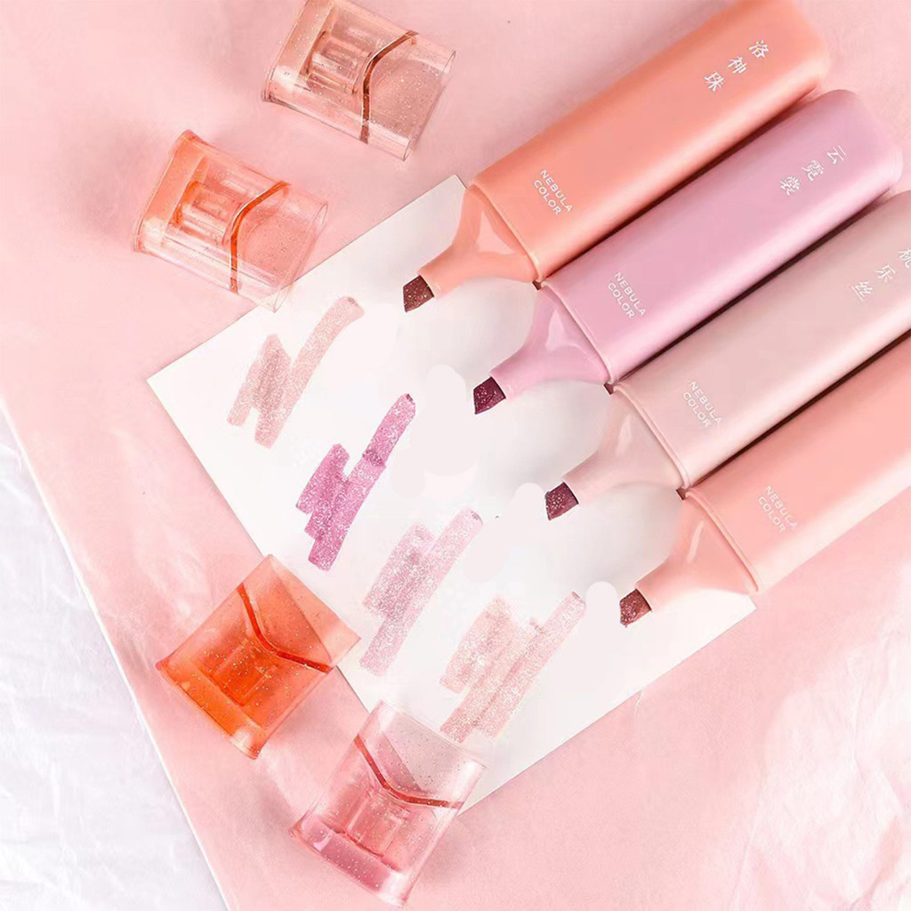 

4 Colors Pastel Highlighter Marker Pens Line Width Smooth Glitter Highlighters Ideal Gift for Boys Girls Students NOV99