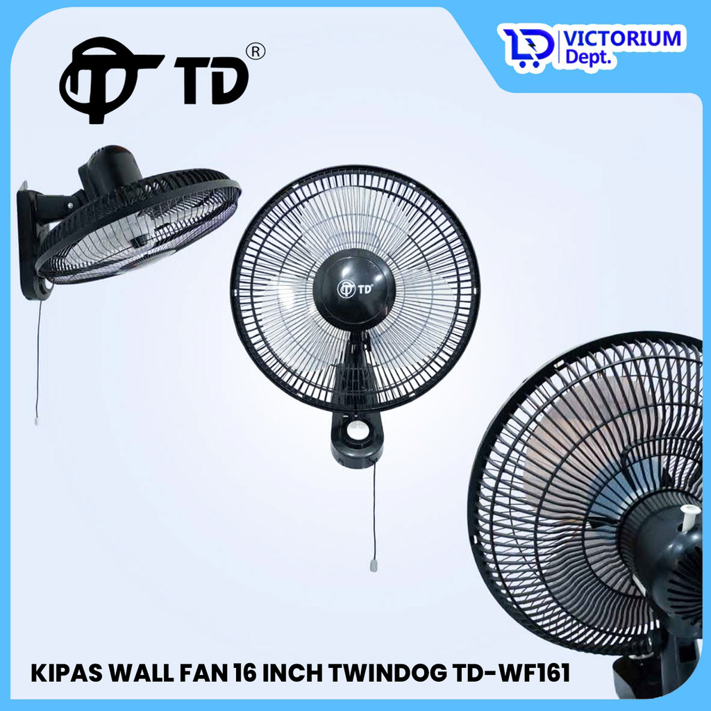 VICTORIUM - KIPAS ANGIN DINDING WALL FAN 16 INCH TWINDOG TD-WF161 / WF-16