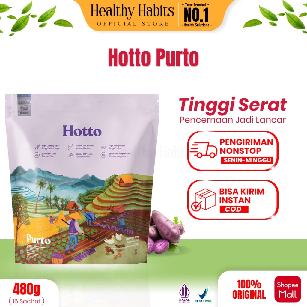 

Hotto Purto Diet Multigrain - Superfood Pengganti Makanan Meal Replacement