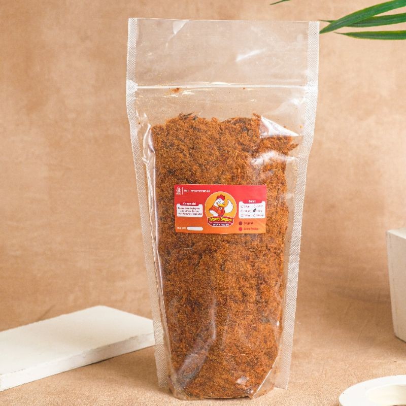 

[AYAM MIX SAPI 500GR] ABON ASLI JOGJA ORIGINAL & EKSTRA PEDAS ENAK MANIS GURIH