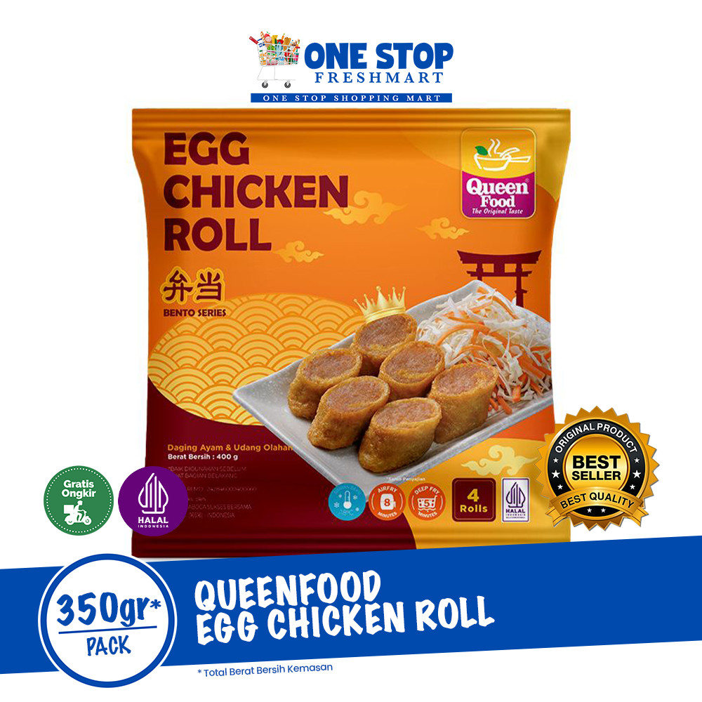 

QUEENFOOD EGG CHICKEN ROLL 350GR / QUEEN FOOD EGG CHICKEN ROLL 350GR