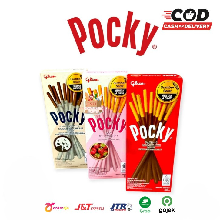 

(JSO) Glico Pocky Mini Coklat Strawberry Cookies And Cream 22gr / Snack Cemilan Pocky BPOM / Pocky Cemilan Anak Grosir MurahJajan