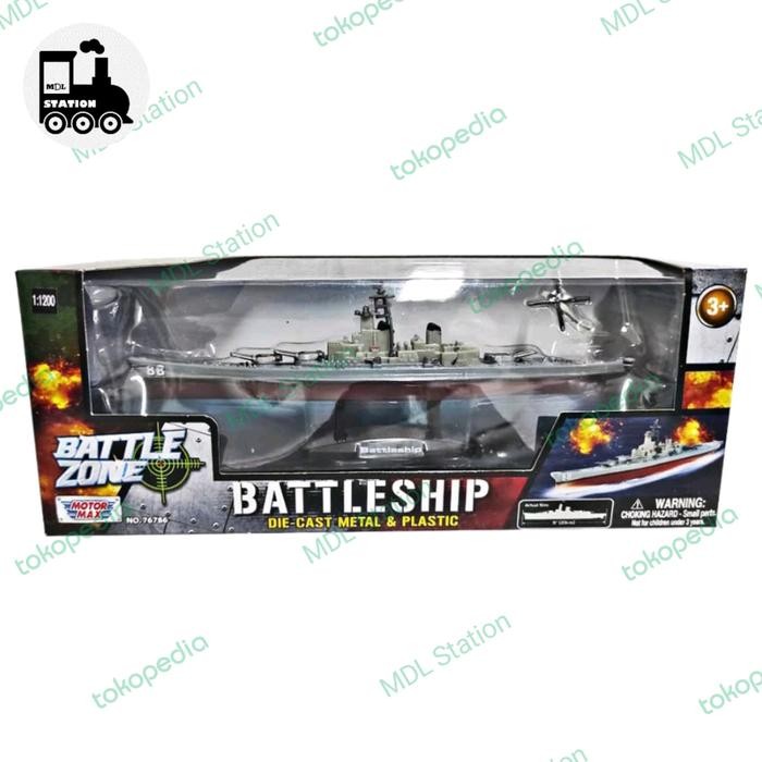 XMCH Motormax Battle Zone - BATTLESHIP Diecast Kapal 1:1200
