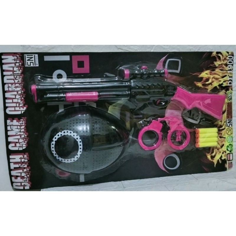 ZNT88SD mainan tembak plus topeng squid game satu set