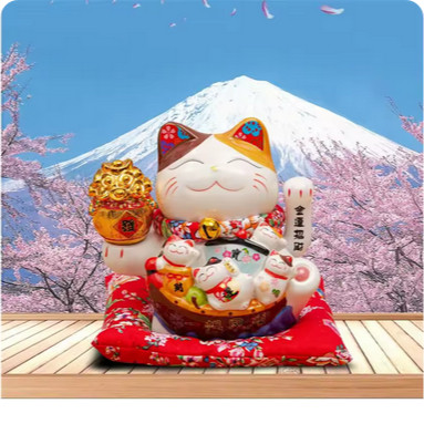 [7inch] Patung Lucky Cat Kucing Hoki / Patung Kucing Hoki Keramik // Lucky Cat // Kucing Hoki Lucu /