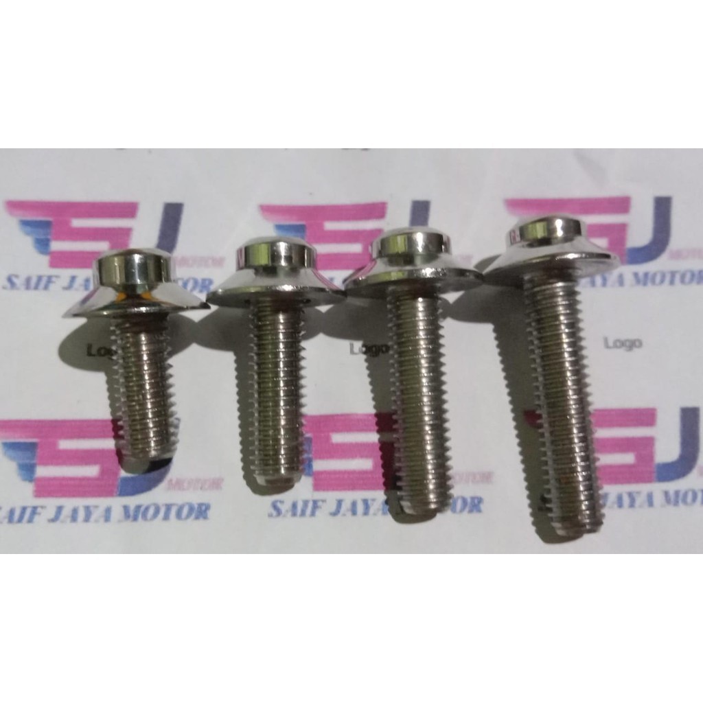 Baut 12 / M8 payung ring 19 mm, Baut L Monel Payung Ring 19 mm Stainles Stanles Baut 12  M8 X 20  M8