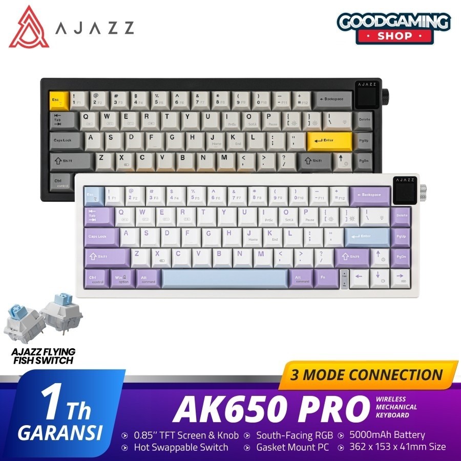 Ajazz AJAZZ AK650 PRO 65% 3mode Connection MECHANICAL KEYBOARD