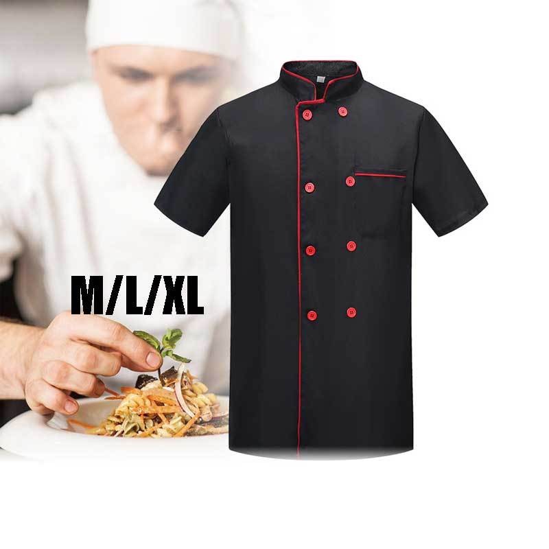 Chef Jacket Unisex/Baju Koki /Seragam Chef/Chef Jacket Lengan Pendek