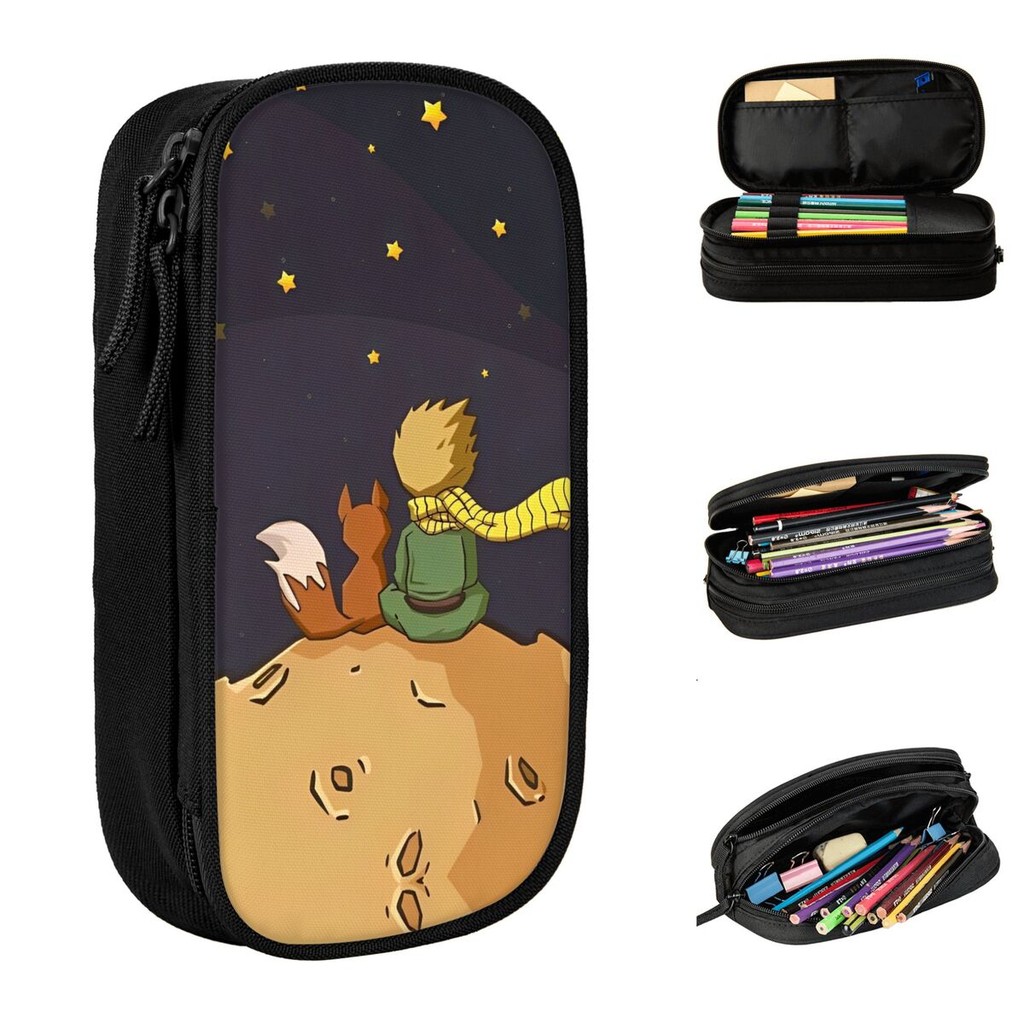 

The Little Prince Cartoon Pencil Case Cute Pen Holder Pencil Bags Girls Boys Big Capacity School Supplies Zipper Pencilcases