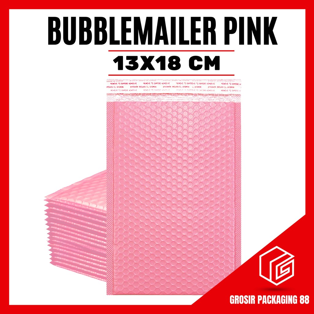 

Amplop Bubble Mailer Wrap 13X18 cm Pink Premium Quality MURAH