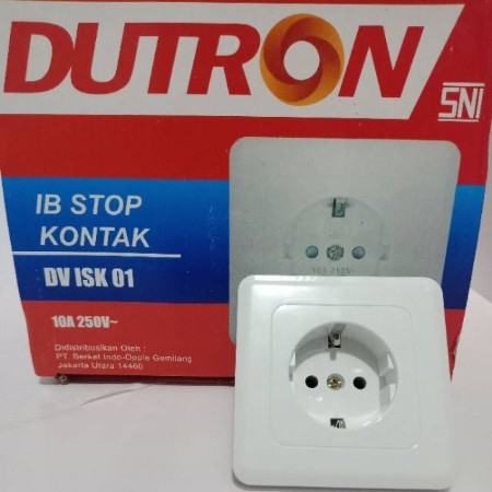 Stop Kontak DUTRON IB Inbow Ditanam - DV-ISK-01 Original