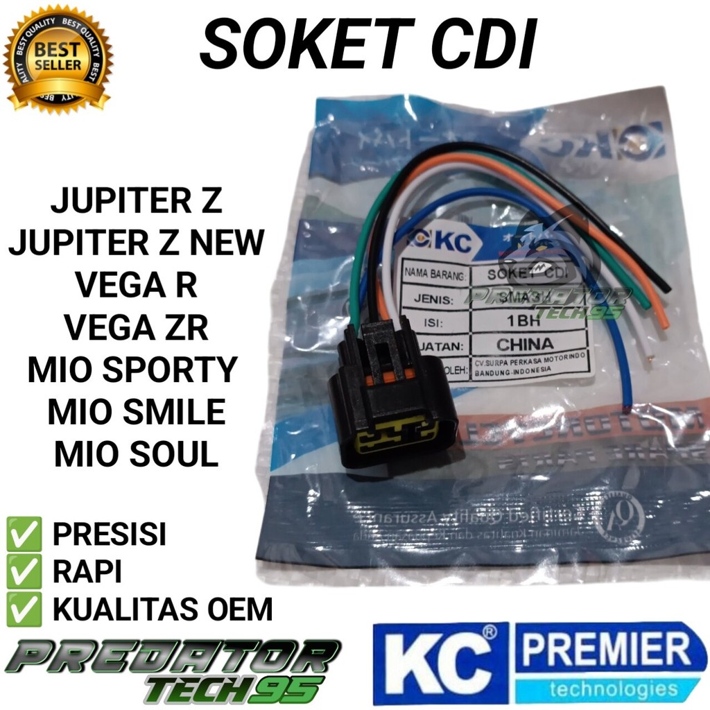 SOKET CDI SOCKET JUPITER Z BURHAN ROBOT VEGA R ZR MIO SMILE SPORTY SOUL FINO KARBU HIGH QUALITY