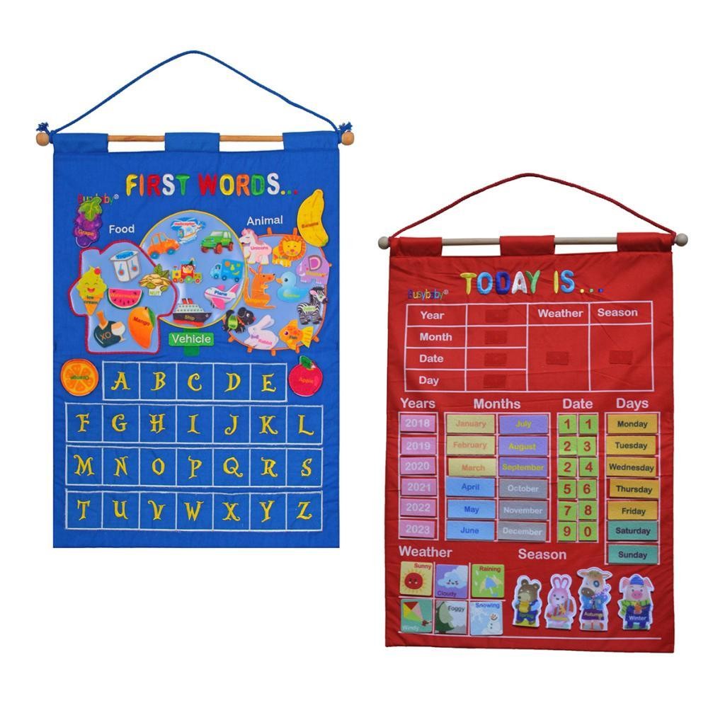 

Wall Hanging Calendar with Daily Weather, Season, Alphabet, Fun Educational