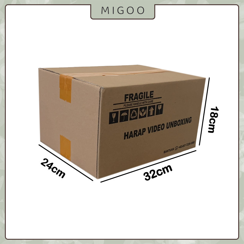 

Kardus Polos Packaging UK 32cmx24cmx18cm/35cmx20cmx12cm Karton Pack