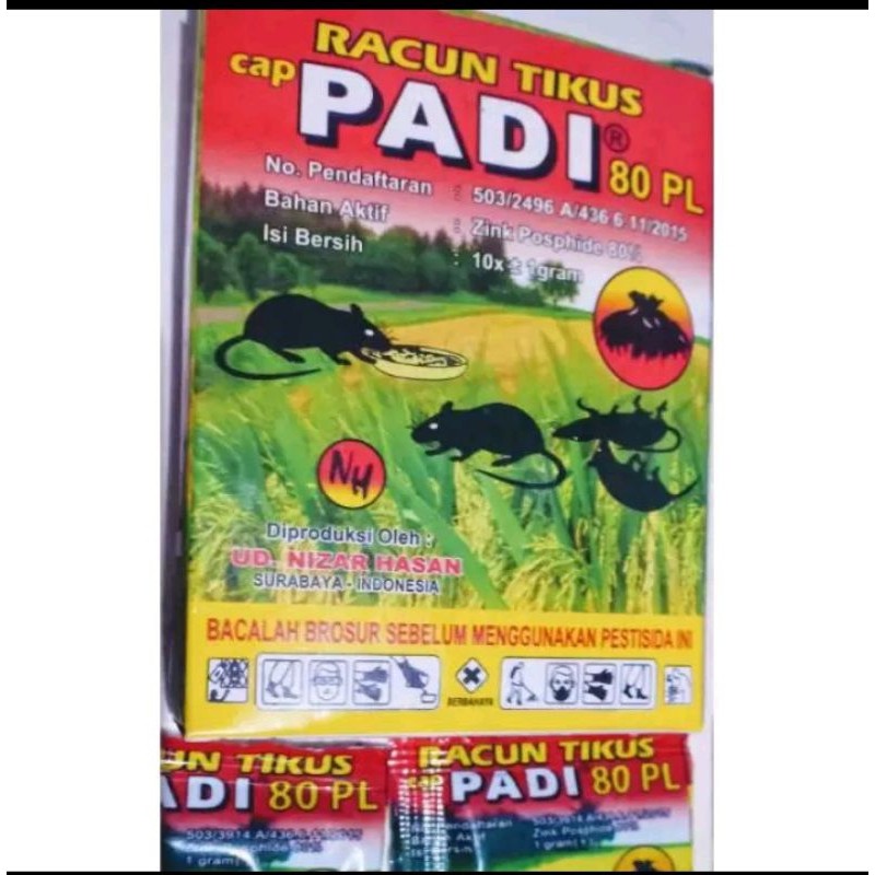Racun Tikus Bubuk Ampuh cap padi