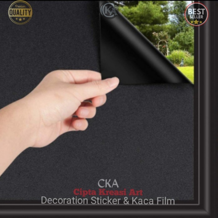 STICKER KACA - SUNBLAST 100 BURAM - FILM HITAM JENDELA KAMAR MANDI - Buram polos, 25cm
