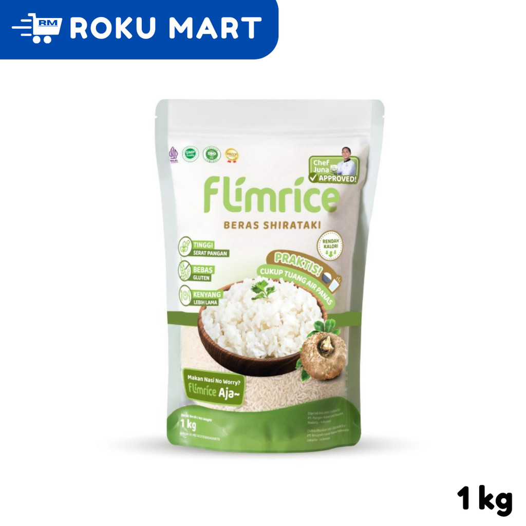 

FLIMRICE Beras Shirataki 1 kg Beras Diet Bebas Gluten