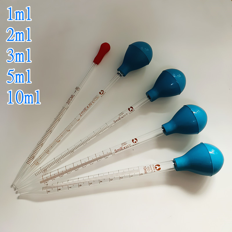 

2pcs 4pcs Glass Glass Dropper with Scale Line,Chemical Laboratory Glass Pipette with Rubber Head