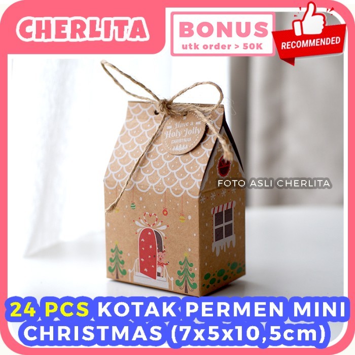 

Christmas Mini Hampers Candy Box Tali Goni Kotak Permen Rumah Natal