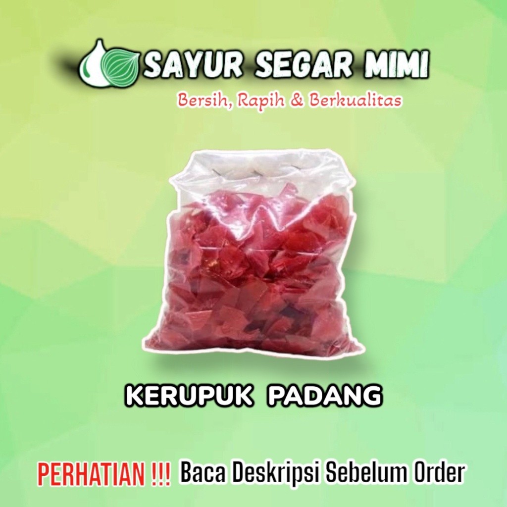 

Kerupuk Merah Padang Mentah 250Gram - Sayur Palembang