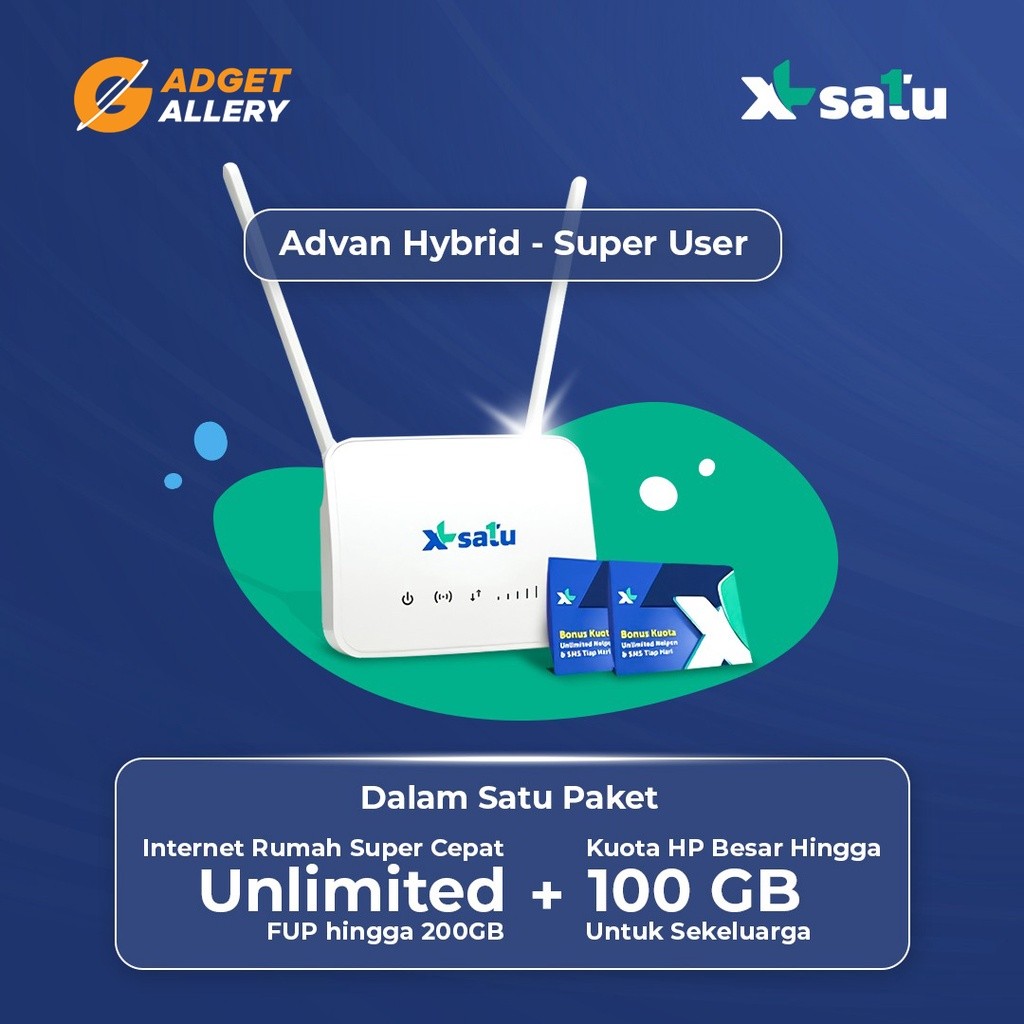 Modem Advan CPE Start Hybrid 4G Modem Wifi Router Telkomsel Orbit XL Unlock - XL SATU Garansi Resmi 