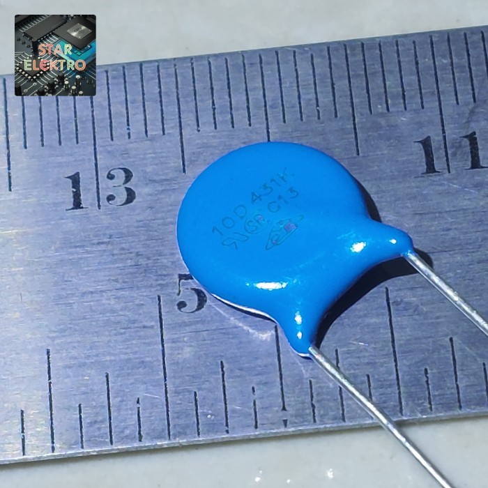 5 Buah 5Pcs 10D431K ZNR 10D431 MOV ZOV Metal Oxide Varistor 10mm MOV Metal 430V Voltage 2.5kA Biru B