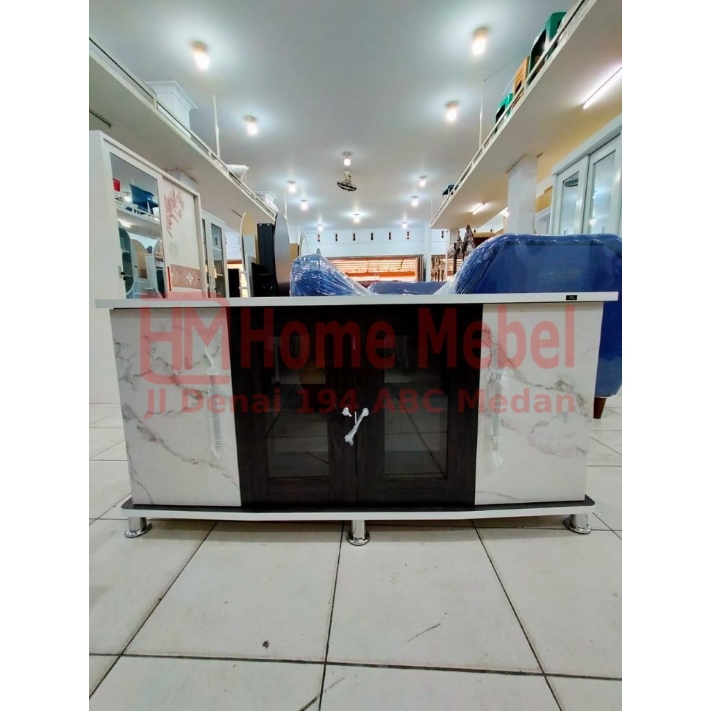 PROMO TERMURAH Meja TV Minimalis Serbaguna Motif Marbel - Rak TV - Bufet TV CRTV Danira - Medan by H
