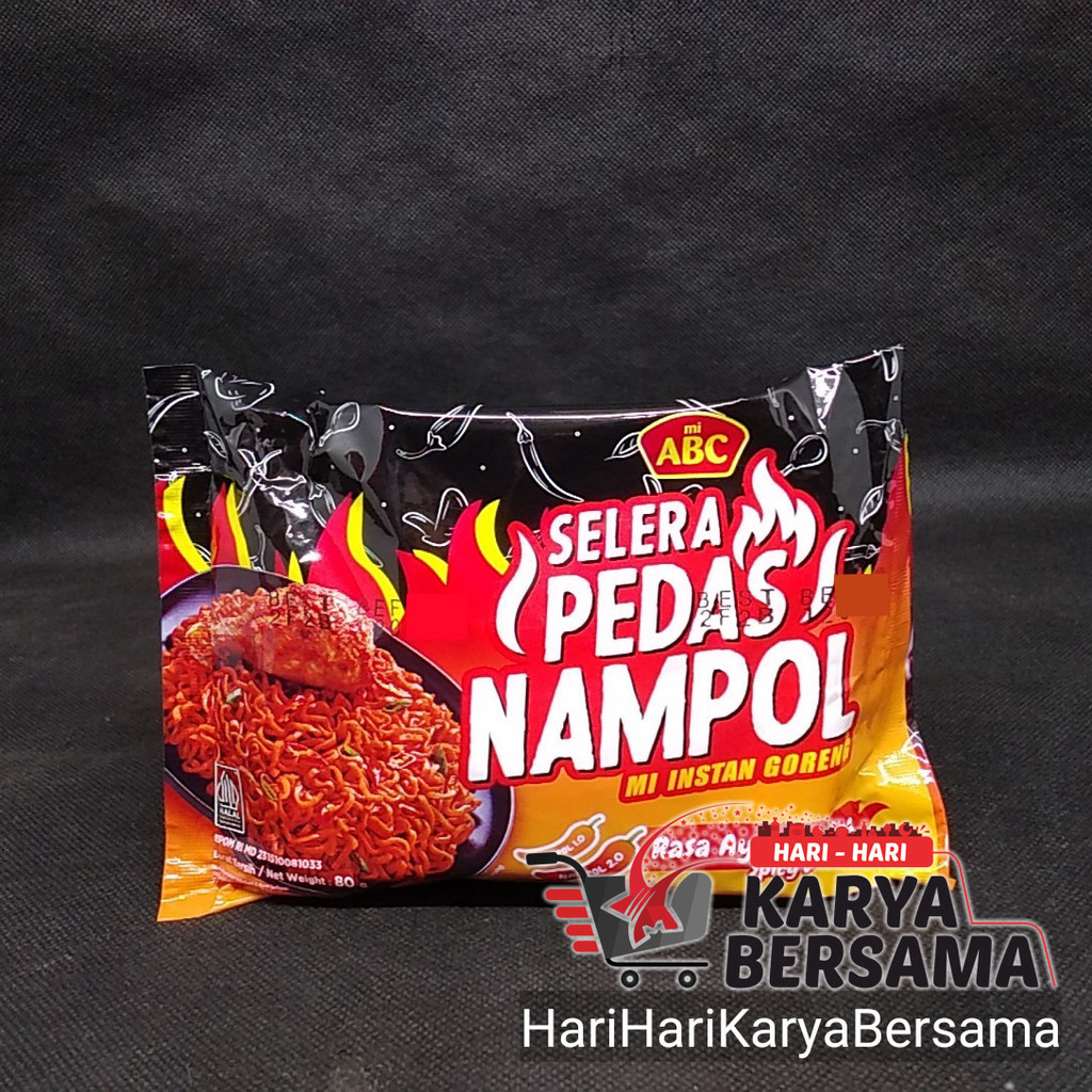 

MI ABC MIE INSTAN GORENG SELERA PEDAS NAMPOL RASA AYAM PEDAS 80GR