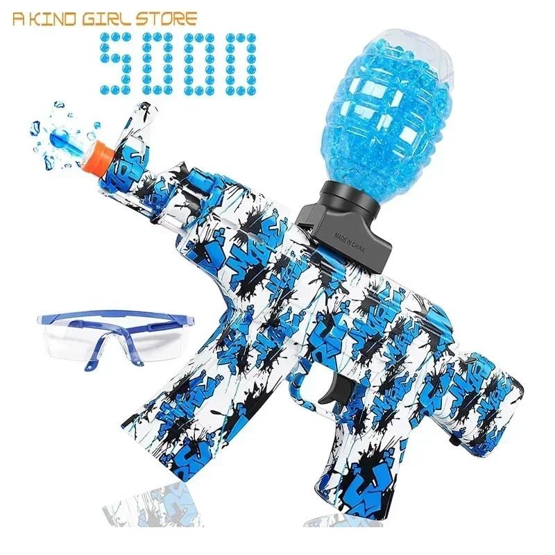 New Splatter Gel Ball Toy Gun with 5000 Water Ball Shooting Burst Pistol Outdoor Game Ejection Handg