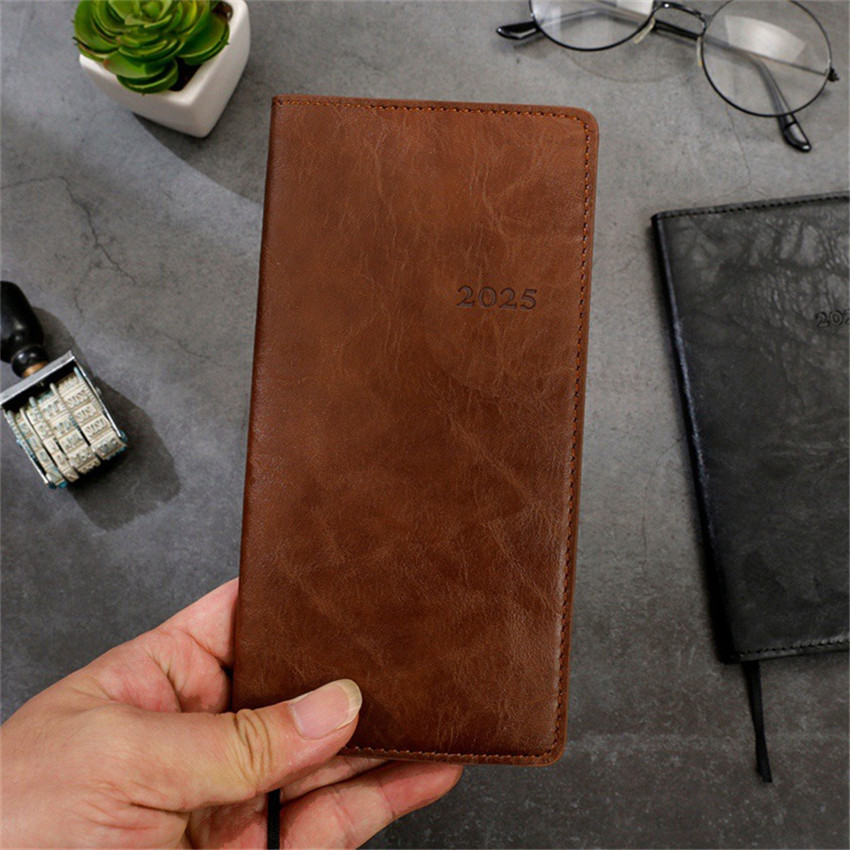

Weekly Planner 2025 Agenda Escolar Diario Scolastico Portable A6 Student Notebooks Daily Planificador Mensual Leather Notepad
