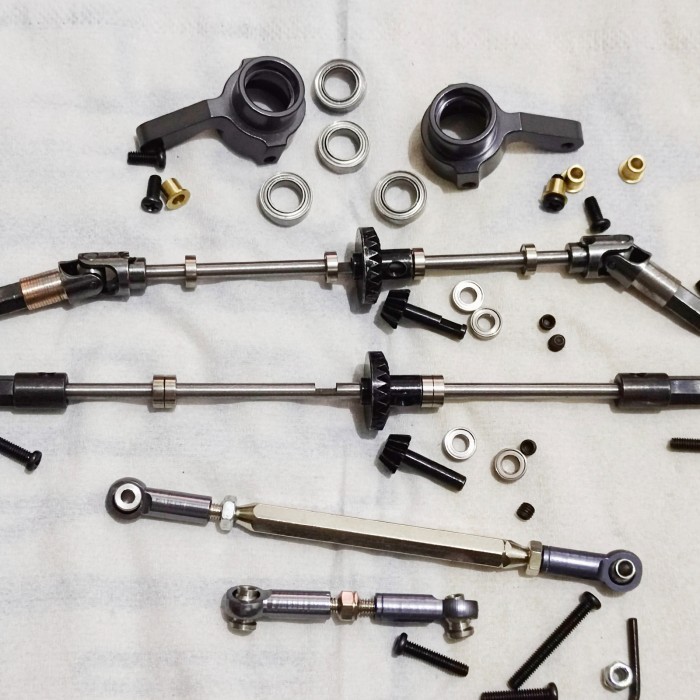 Upgred metal gardan depan belakang RC WPL - belakang