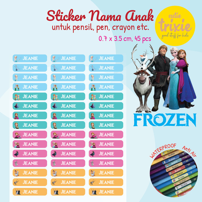 

Sticker Label Nama FROZEN