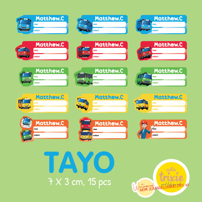 

STICKER LABEL BUKU MATA PELAJARAN / MAPEL ANAK TAYO