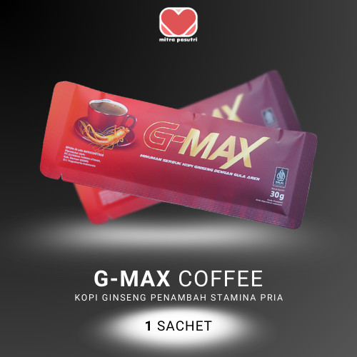 

G-MAX Kopi Ginseng Penambah Stamina Pria Tahan Lama 1 Sachet