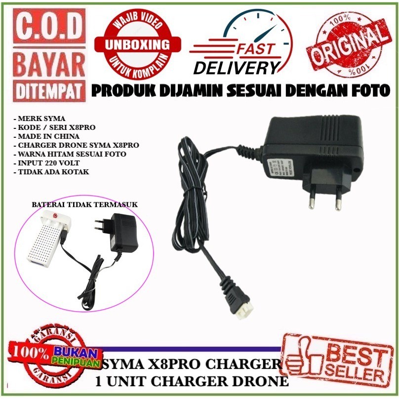 C.O.D SYMA Charger / Cas Baterai Drone SYMA X8PRO X8 PRO X8SC X8SW Hanya Cas Saja