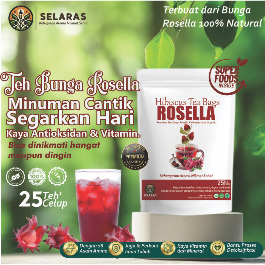 

TEH ROSELLA Seelaras ISI 25pcs