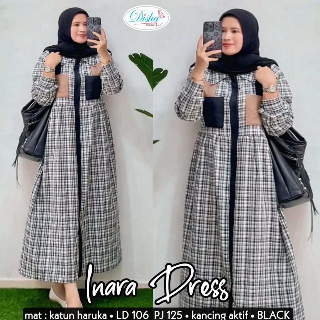 Midi dress katun haruka premium gamis katun gamis dress terbaru midi dress