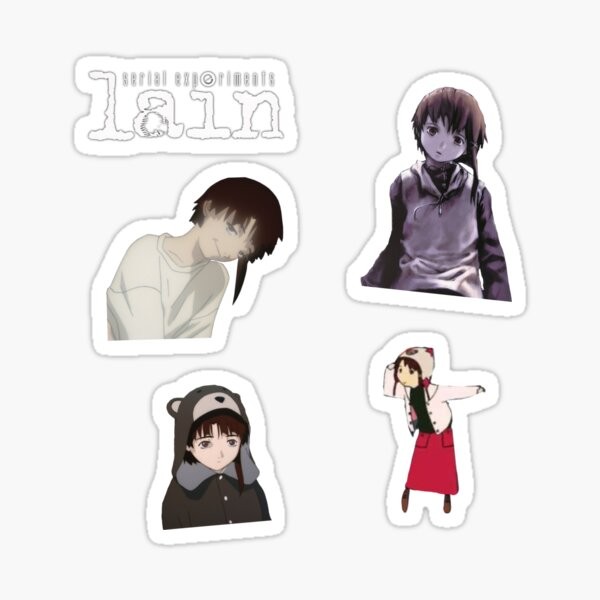 

Serial Experiments Lain Sticker Pack 5 5PCS Stickers for Art Cartoon Bumper Funny Stickers Laptop Living Room Wall Car