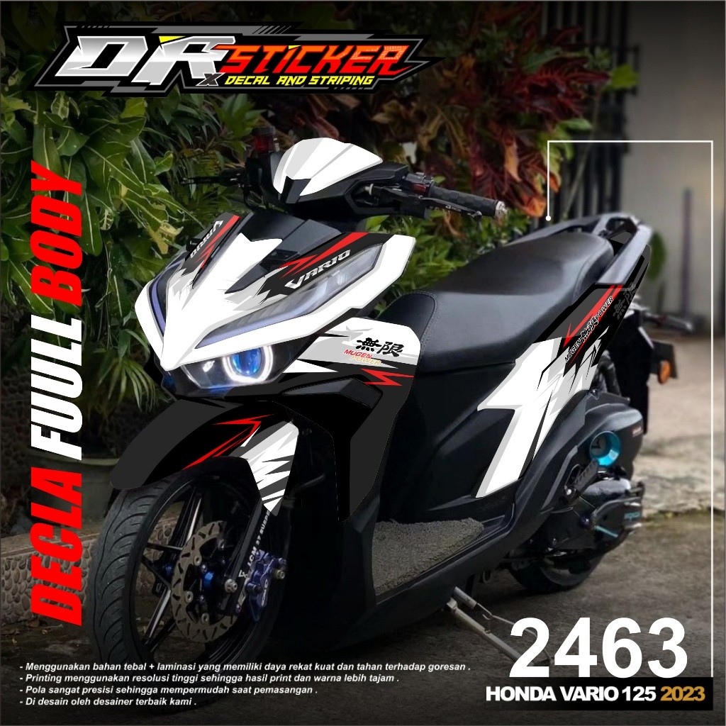 DECAL VARIO 125 NEW TERBARU - Aksesoris Motor Vario 125 New 2023 - Sticker Vario 125 New 2023 - Bodi