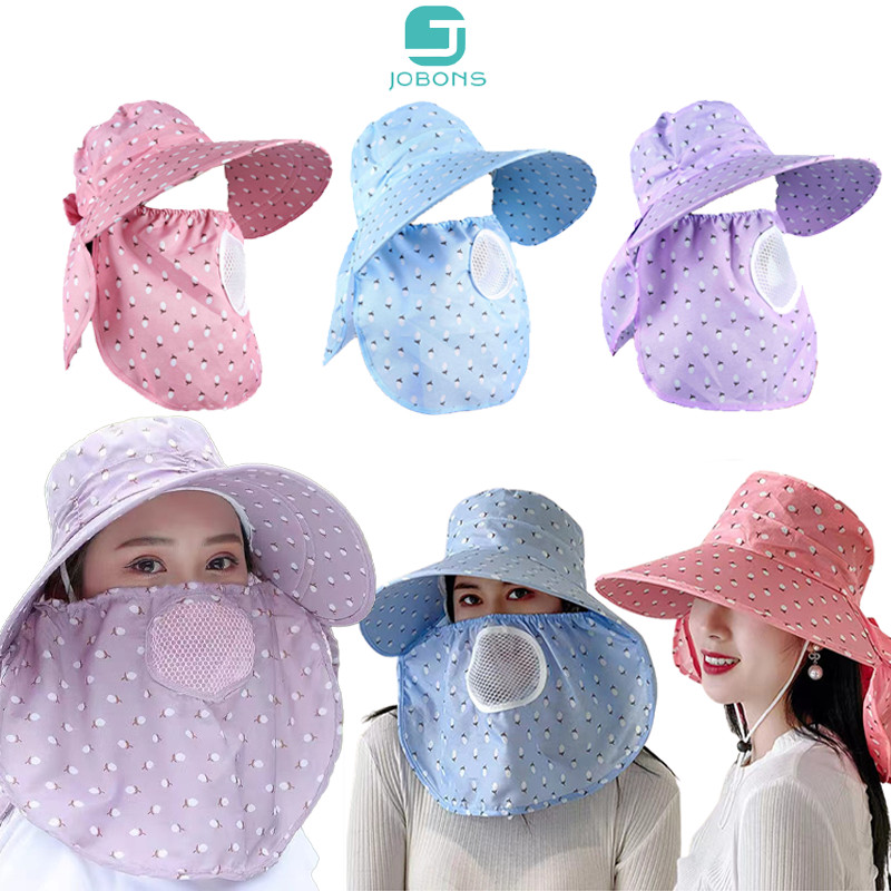 Topi Vsor Lipat Wanita Anti Uv Lebar Topi Bunga Penutup Topi Pantai Wanita Lebar